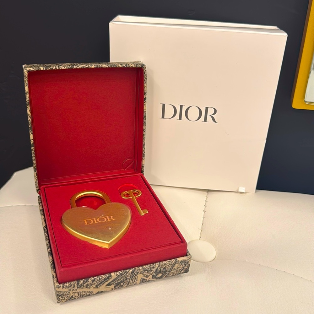 Christian Dior Heart Lock With Key